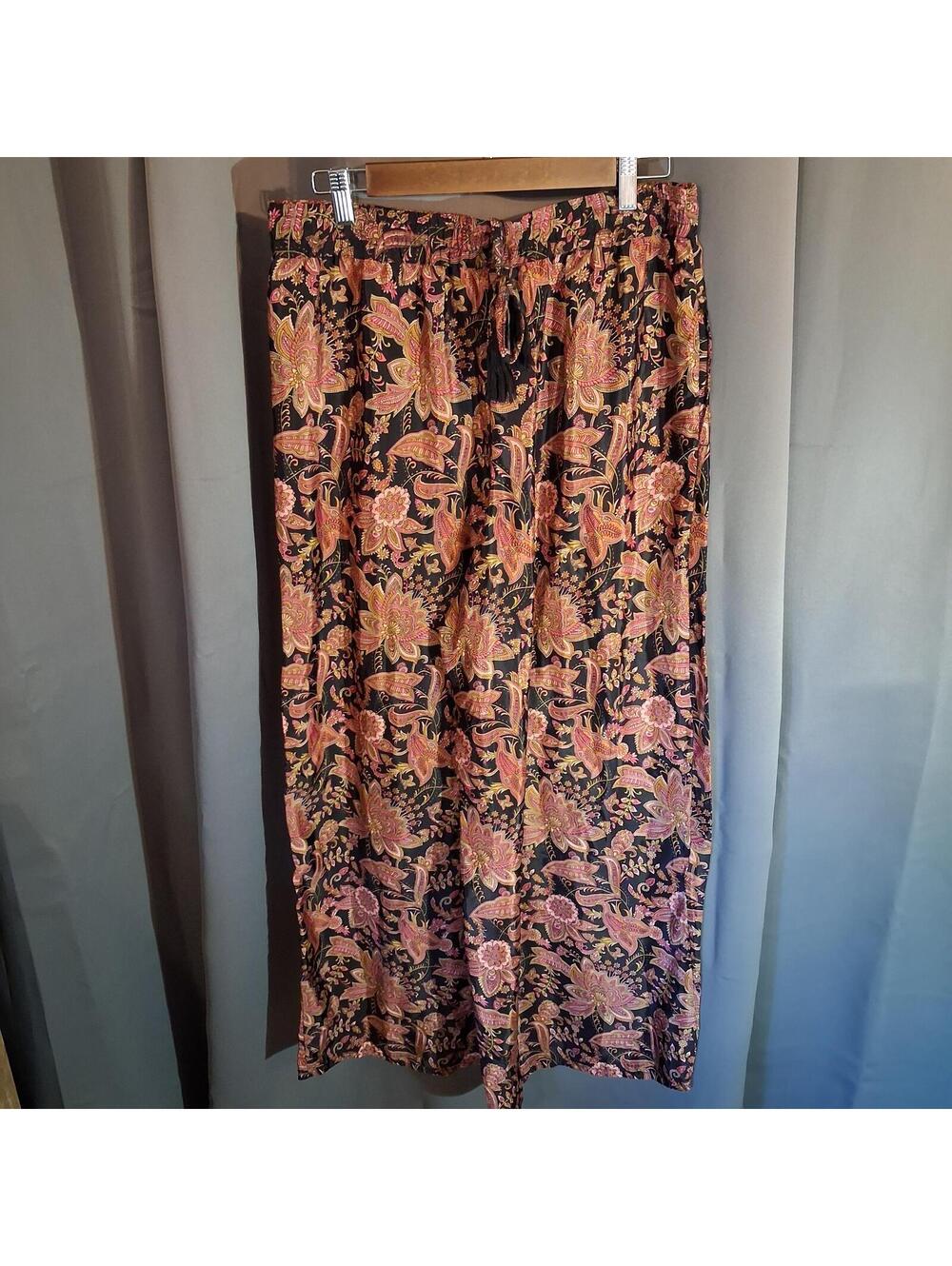Women's Floral Print Wide Leg Pants